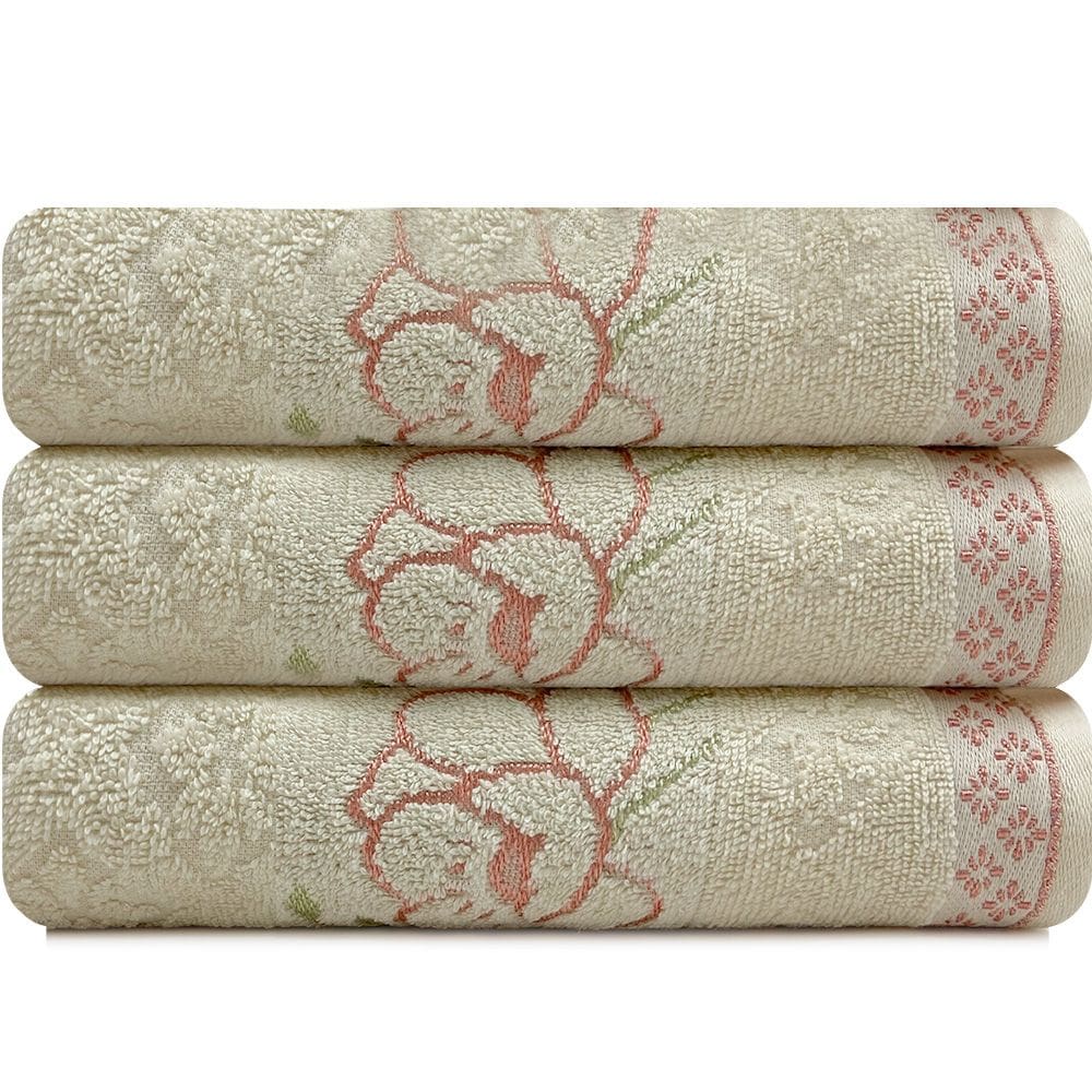 Kit Toalhas de Rosto Karsten 100% Algodão 3 Peças Yuna