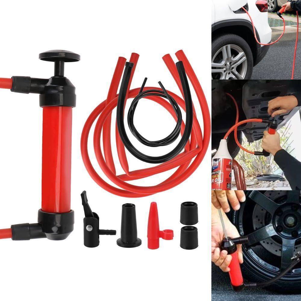 Kit Bomba Succao De Gasolina Liquidos Oleo Alcool Combustiveis Mangueira Sugador Multiuso Manual