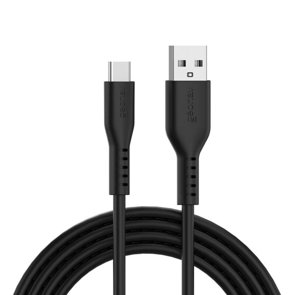 Cabo Silicone USB-A P/ USB-C Preto ESC05SBK Geonav
