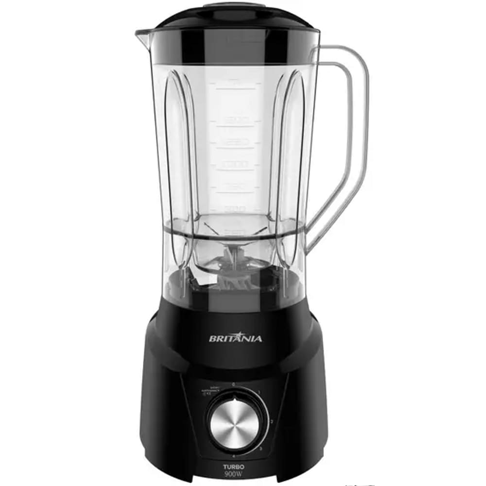 Liquidificador Britania Ultra Turbo Ellegance 900W 4 Velocidades e Filtro Preto 220V