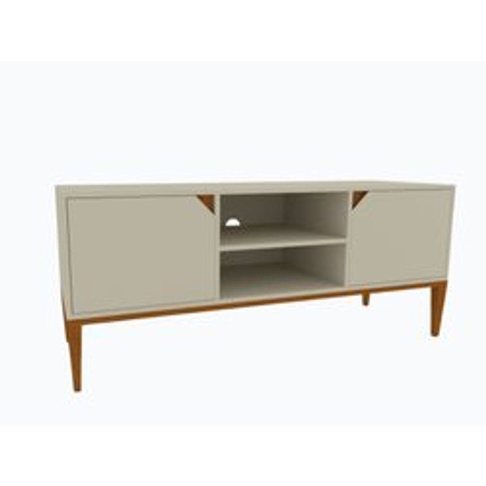 Rack ART grande central MDF Nude e Madeira 134x67x44