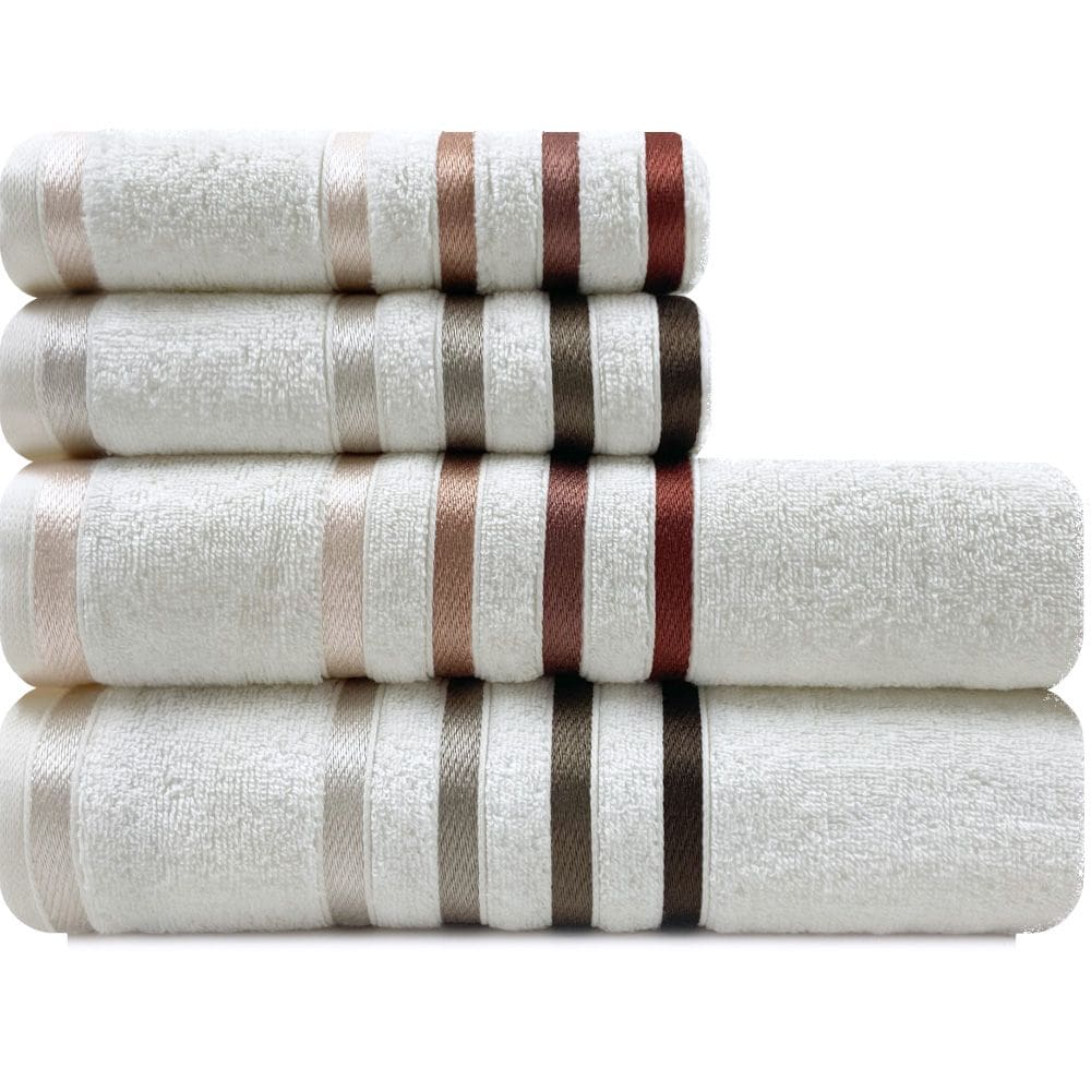 Jogo De Toalhas 4 Peças - Banho + Rosto Algodão Fio Penteado Lumina Karsten - Emcompre