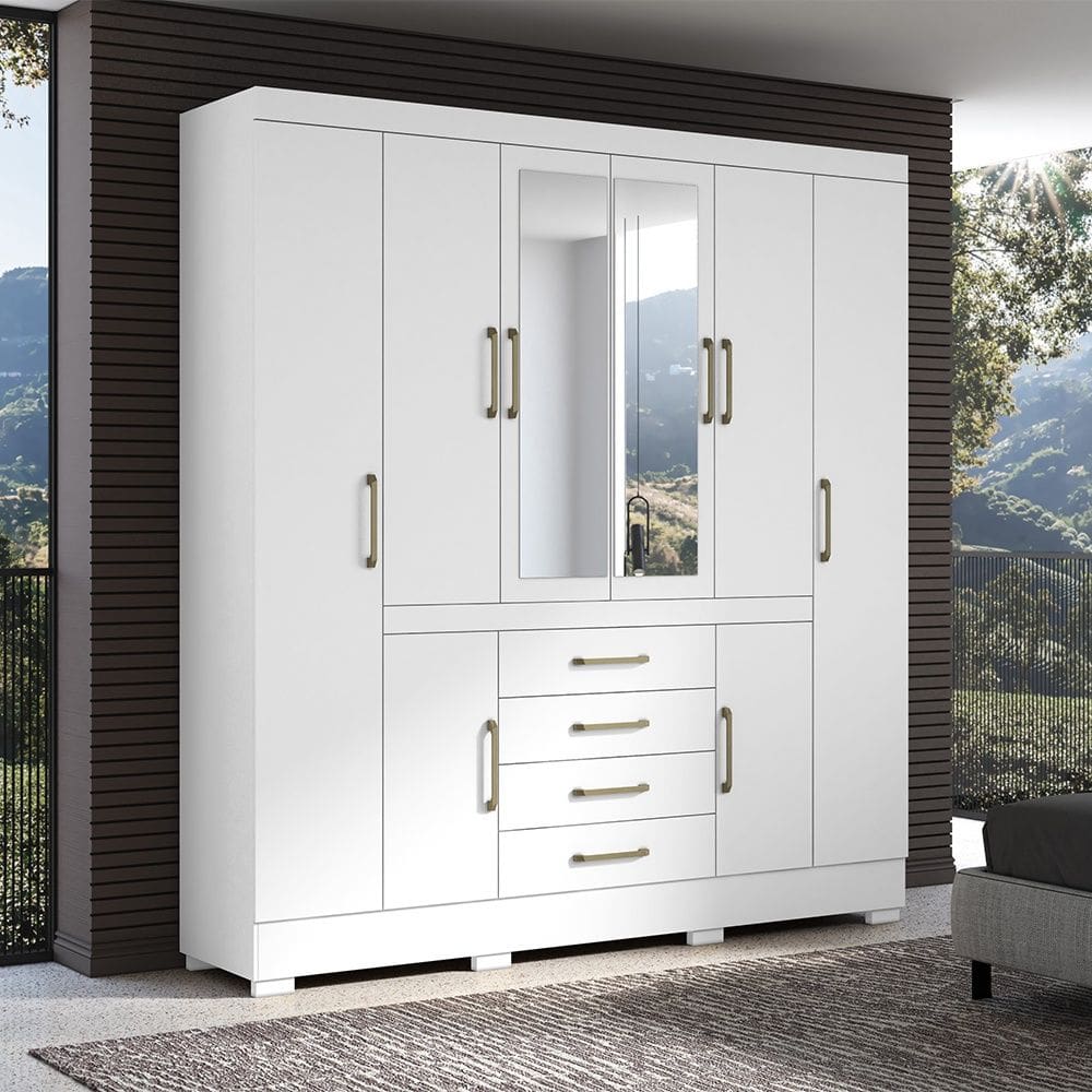 Guarda Roupa Roupeiro Nápole Branco Aramóveis