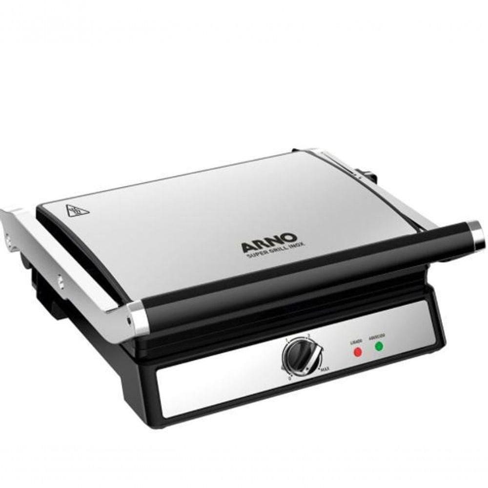 Super Grill E Sanduicheira Inox Ggra 220v - Arno