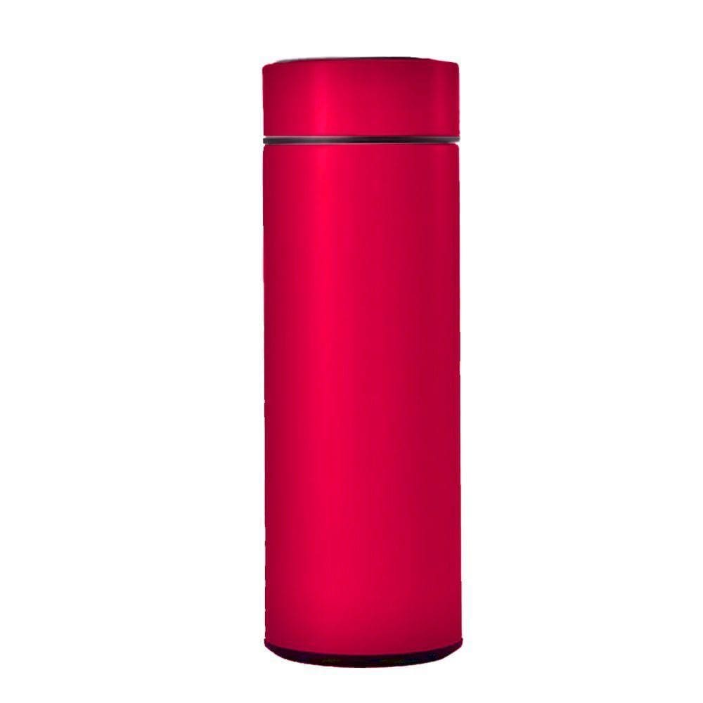 Garrafa Térmica Inox 500ml Quente Frio Tampa Vermelho Nº19