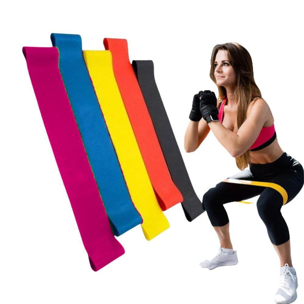 Mini Fita Elástica Com 5 Elástico Para Treino De Pernas