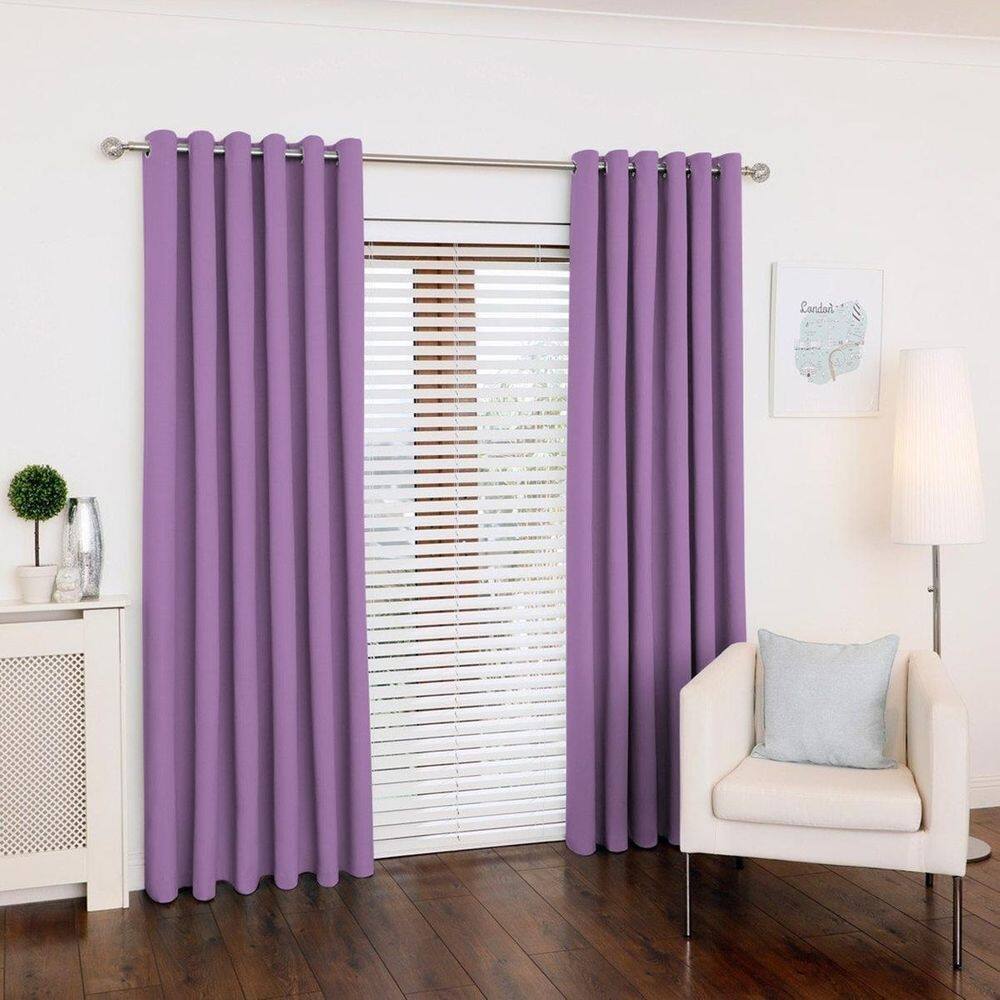 Cortina Lana Lilás Oxford 300X250 Para Sala/Quarto