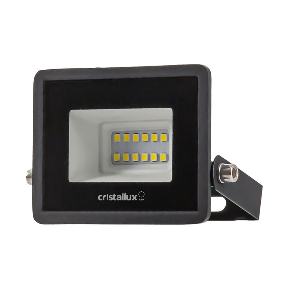 Refletor Preto Led 10W Verde Biv IP66 - Cristallux