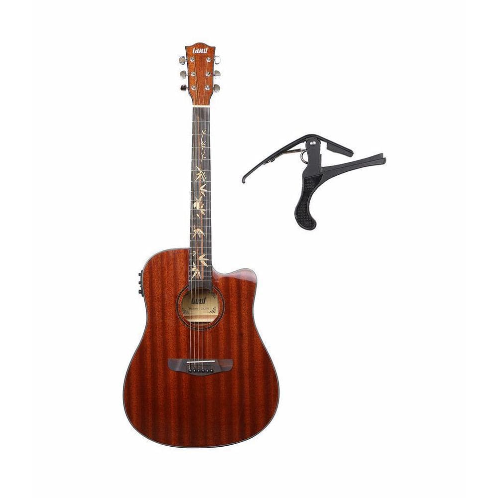 Violão Land Aço Mahogany L-825 + Capotraste - Natural - 40