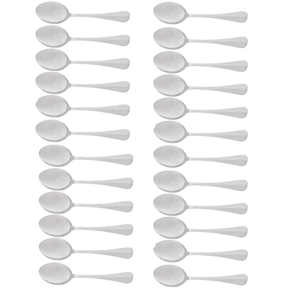Kit 24 Colheres Inox Servir Restaurante Positano 26cm Lyor Colher Arroz Sobremesas Assados