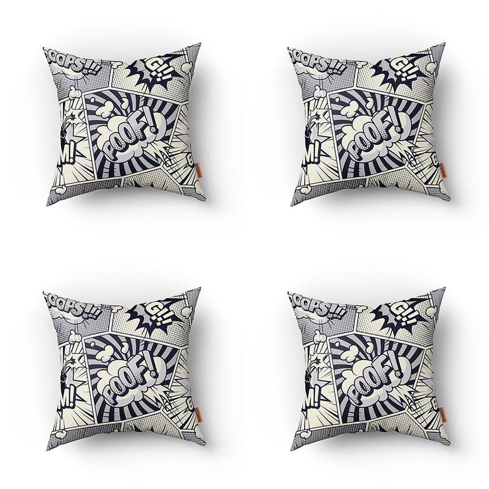 Kit Capas De Almofadas Decorativas Estampadas - 40 X 40 Cm