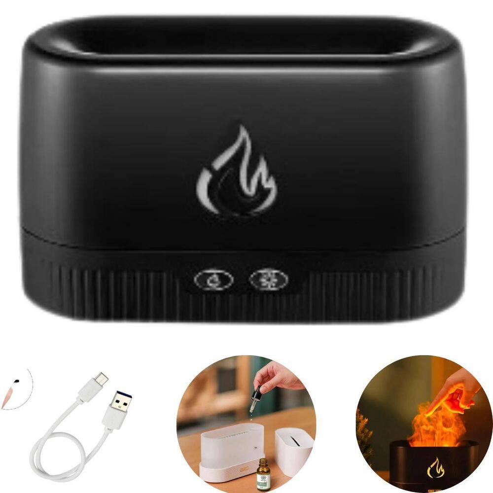 Difusor Umidificador Ar Óleo Essencial Chama 230Ml Led Cor