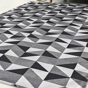 Tapete Jacquard Geométrico 1,35M X 2,00M Latéx Preto