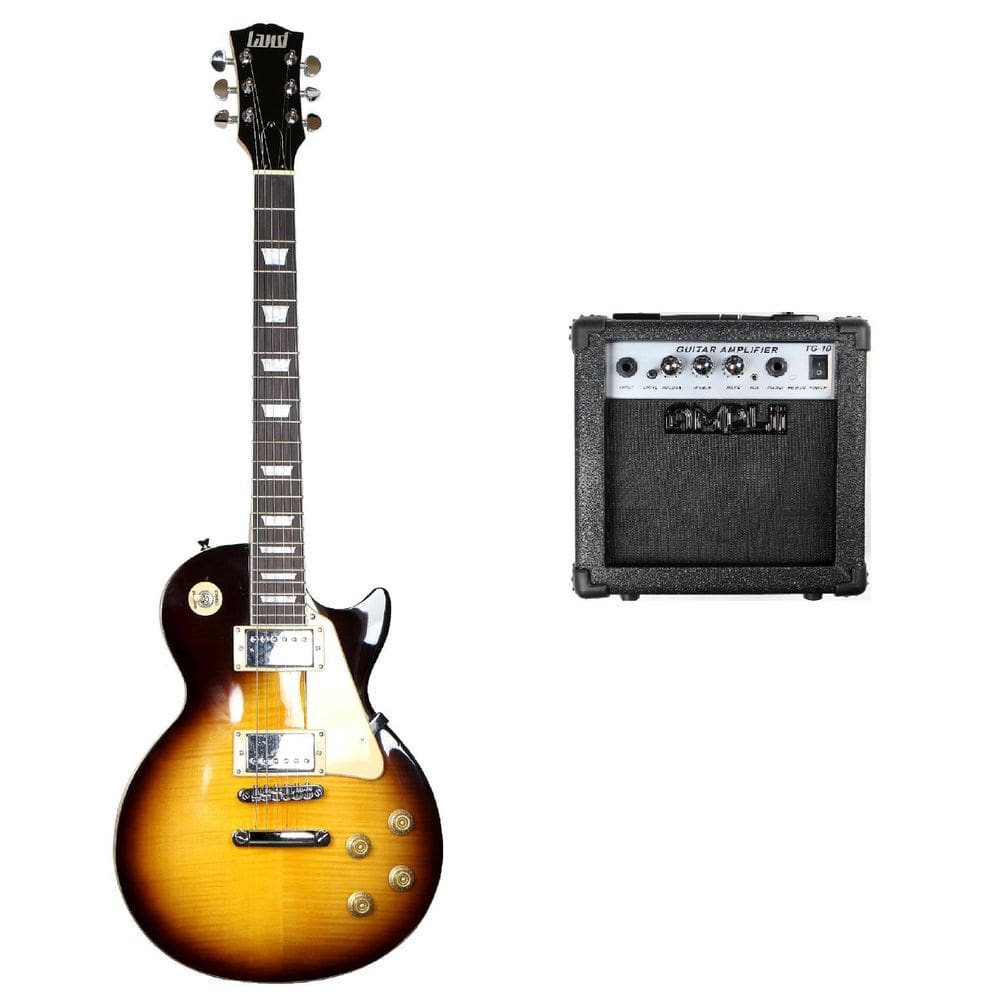 Kit Guitarra Les Paul Land Cherry Dark L-T3 + Cubo Yx-Tg-10