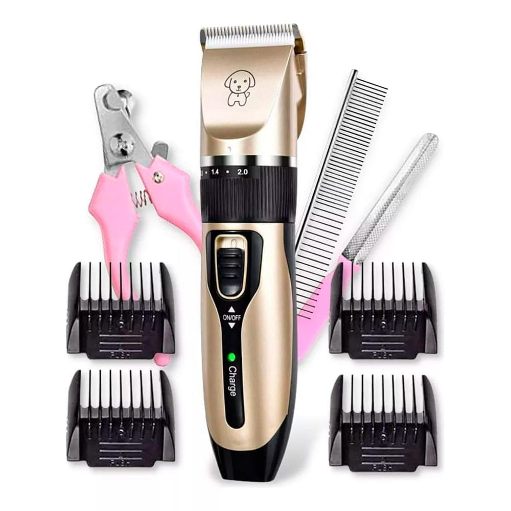 Kit Máquina Tosa Pets Profissional - Recarregável Bivolt