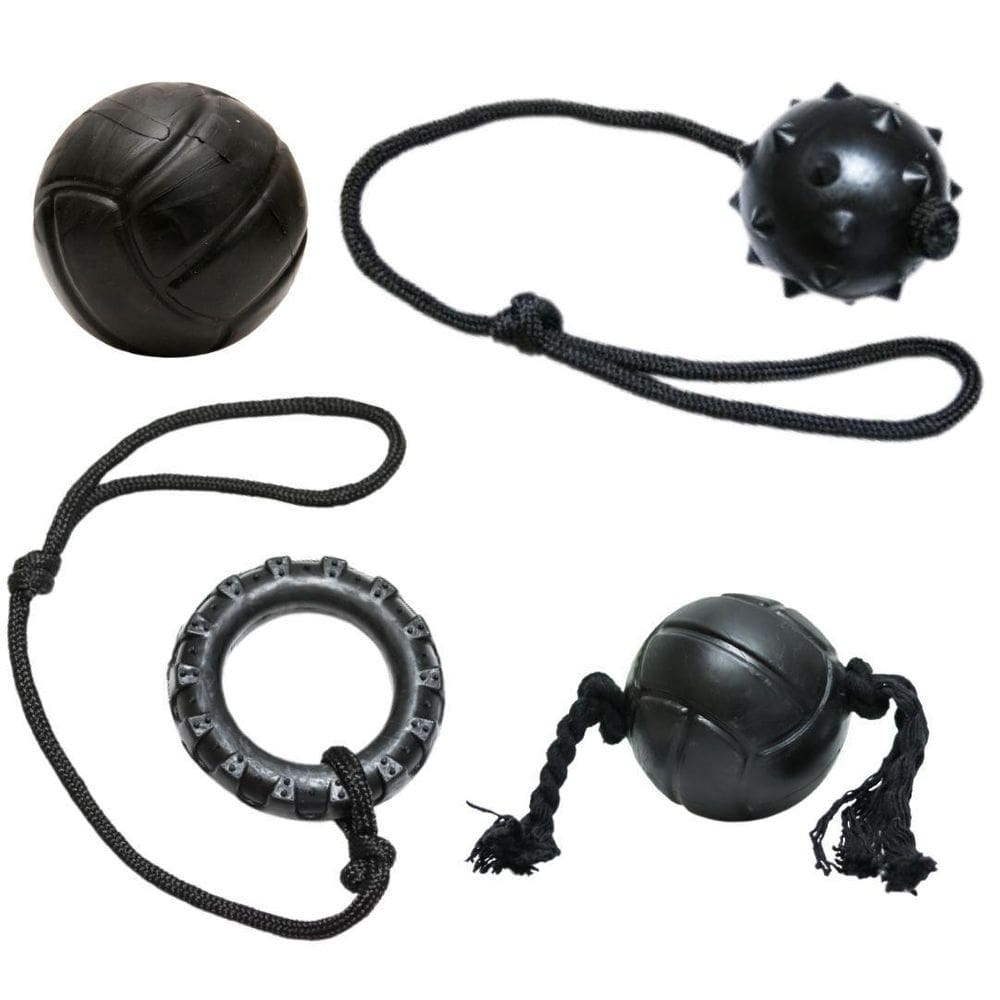 Kit Brinquedos Maciços Black Para Cães De Grande Porte.