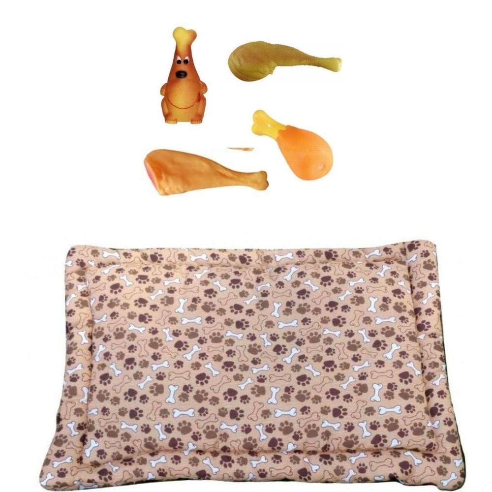 Kit Para Cães E Gatos - 1 Colchonete E 1 Coxa De Frango