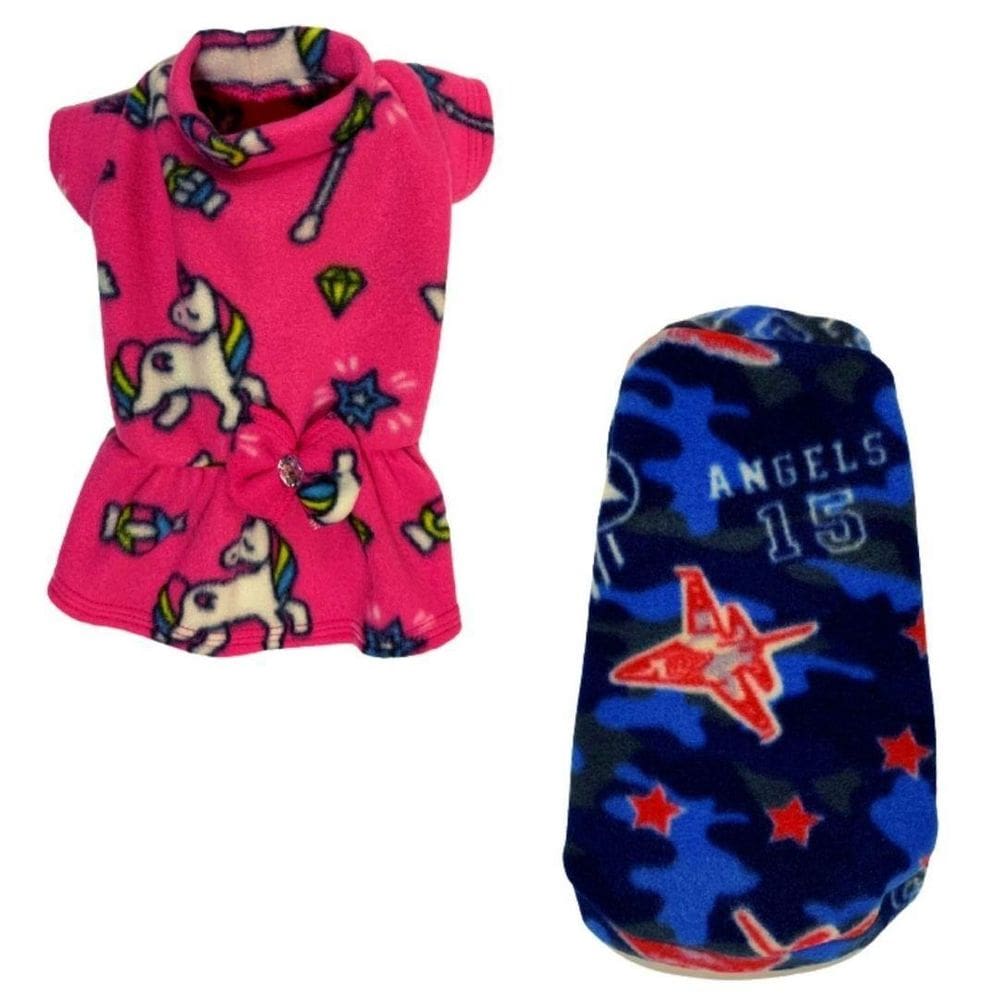 Kit 2 Roupas De Inverno Para Cães E Gato Vestido E Capa P