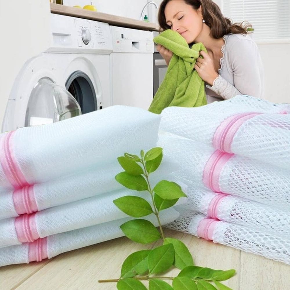 Kit 20 Sacos Protetor Lavar Roupa Delicada De Bebê 40X50