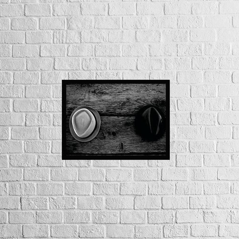 Quadro Fotografia Chapéus 24X18Cm
