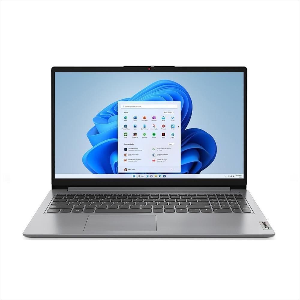 Notebook Le Ideapad 1, I3-1215u, 4gb Ram, 256gb Ssd, 15.6, Win 11, Cinza - 82vy000tbr