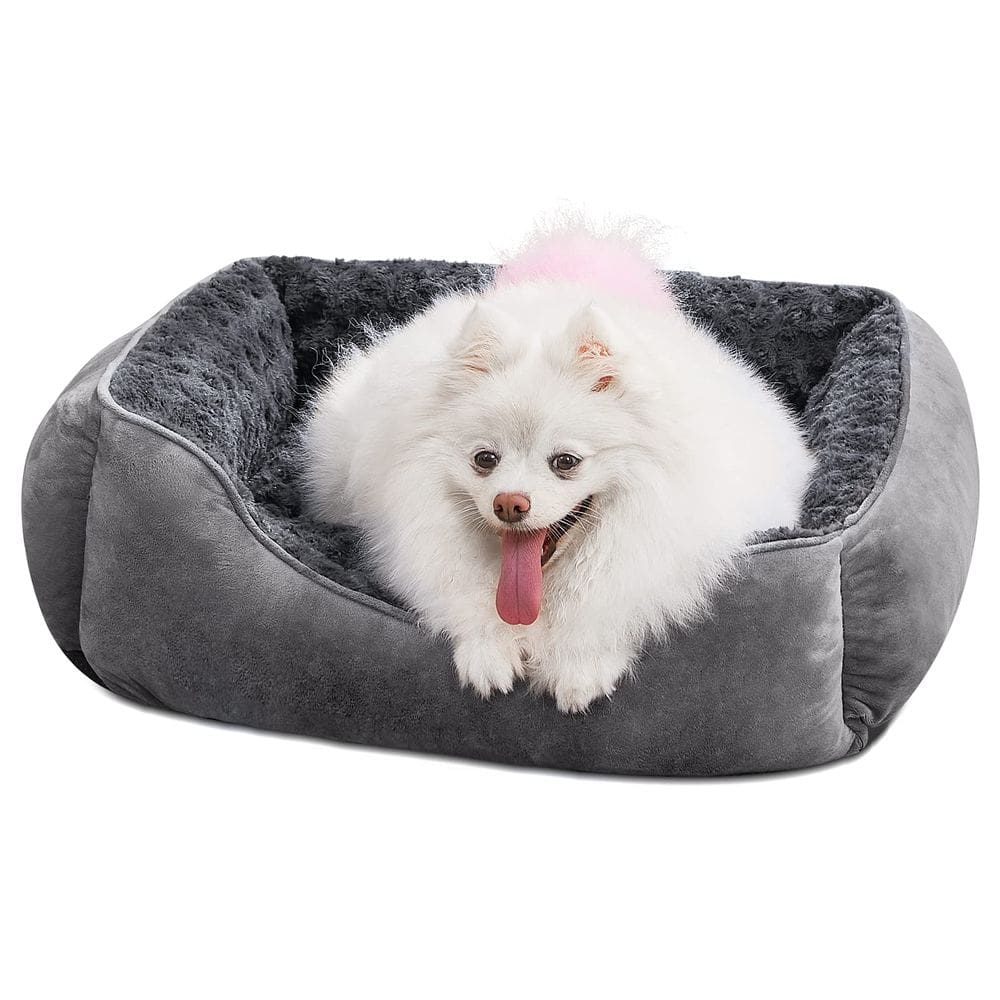 Cama de cachorro JOEJOY retangular cinza para cães pequenos, médios e grandes