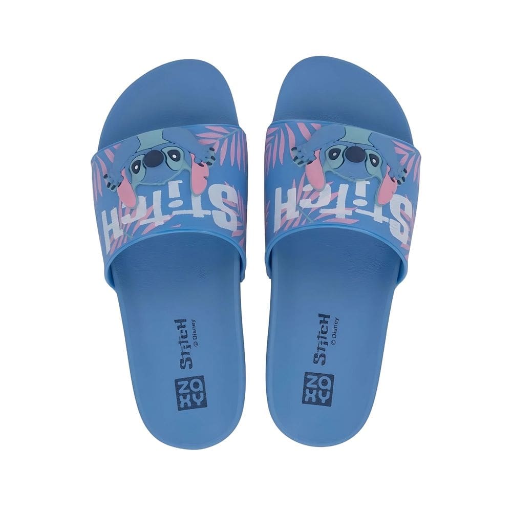 Chinelo Zaxy Slide Stitch Meninas Azul Hortencia