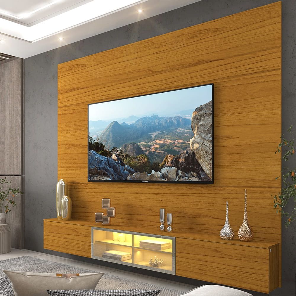 Home Tv 217 Luminare Led Reflecta 100% Mdf Naturale - Gelius