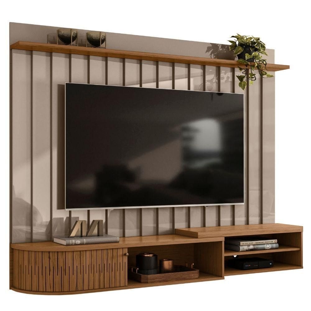 Painel Suspenso Tv 75 Polegadas ímola Fendi Naturale Madetec