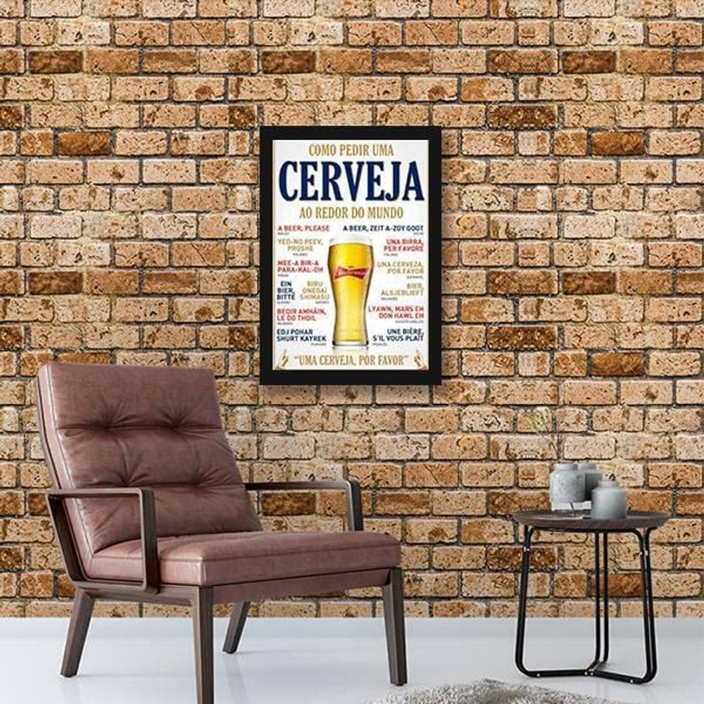 Quadro Decorativo Como Pedir Uma Cerveja Pelo Mundo