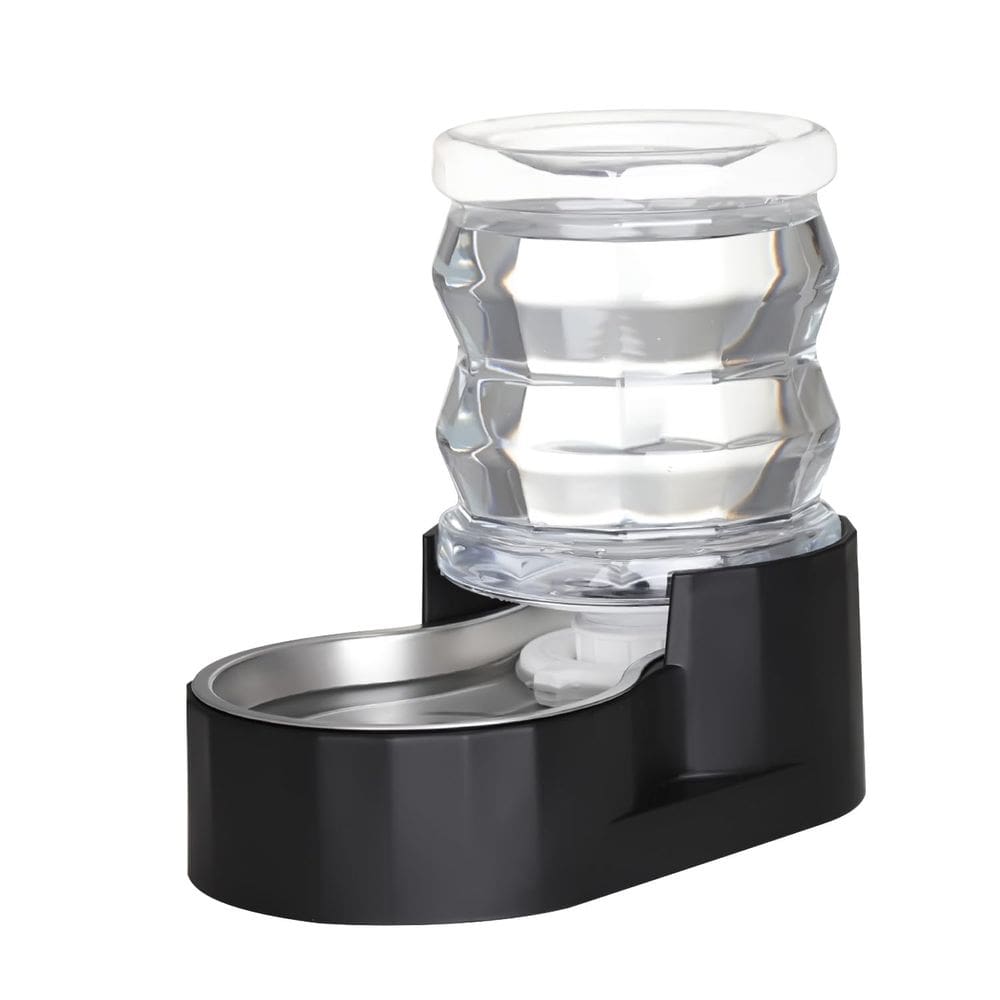 Bebedouro automático para animais de estimação Sfozstra 4L em aço inoxidável preto