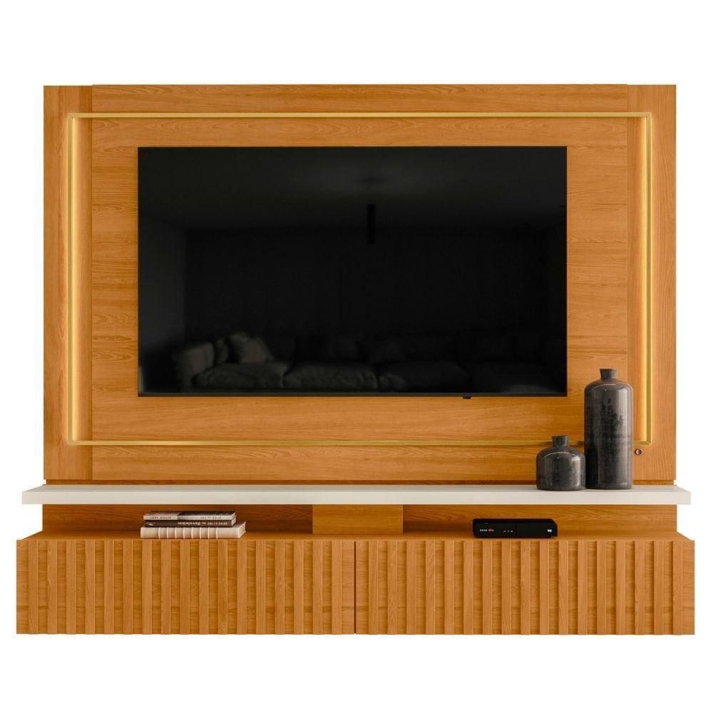 Painel Suspenso Tv 75 Polegadas Gaia Cinamomo Off White Madetec
