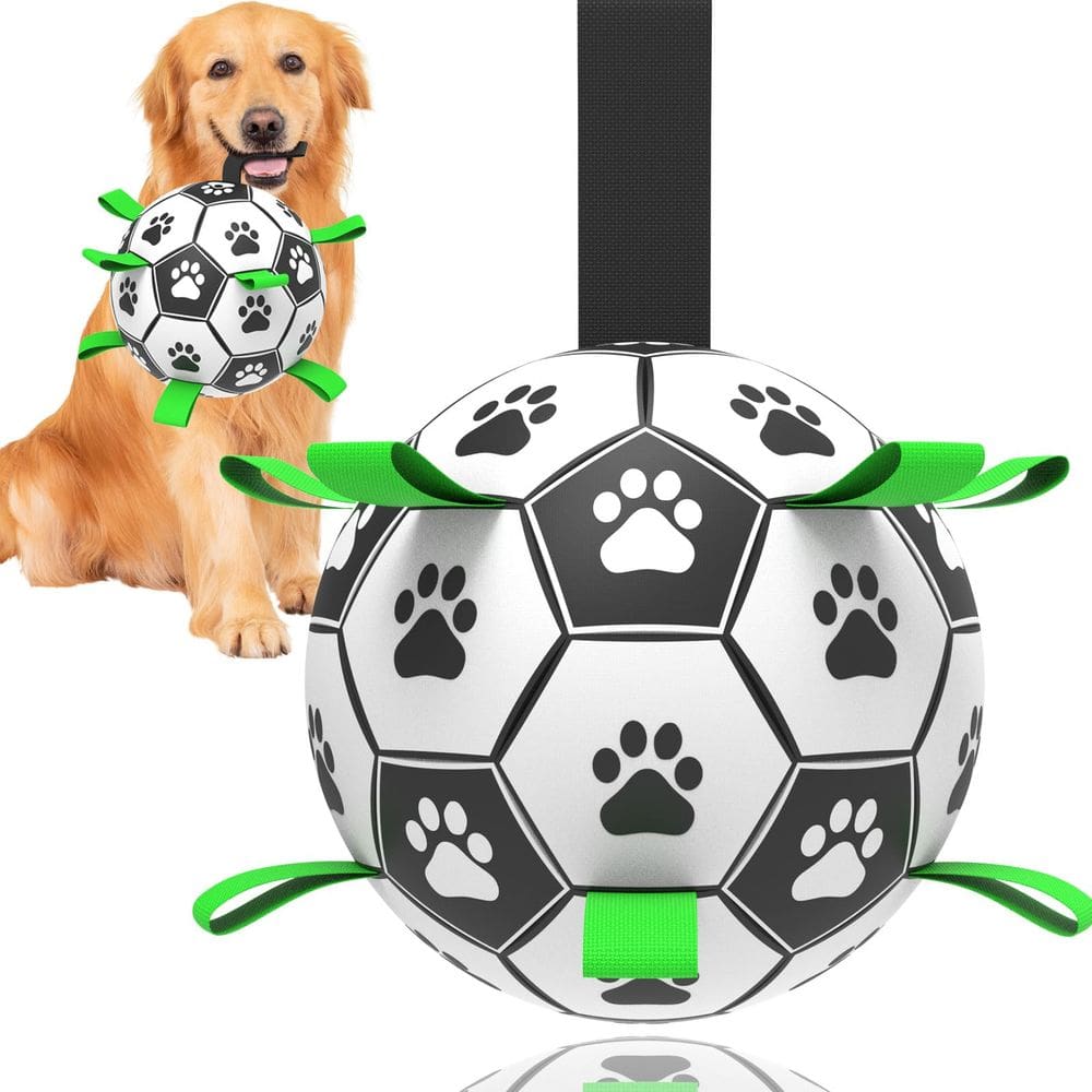 Brinquedo de bola de futebol para cães Amasiver World Cup para cães pequenos e médios