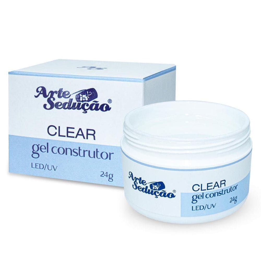 Gel Arte Sedução Transparente Alongamento De Unha, Clear 24G