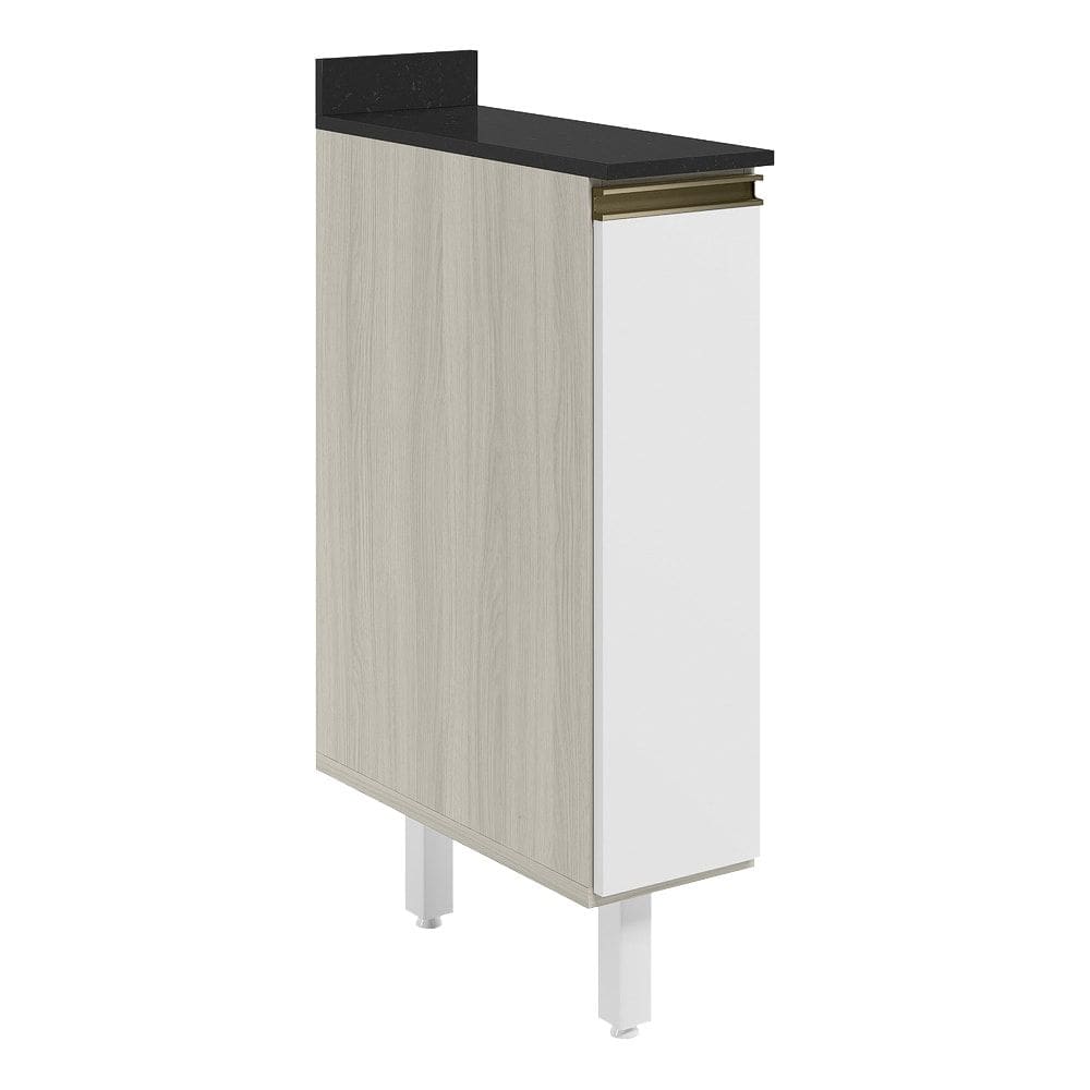 Balcao com Tampo 1 Porta 20 cm MDF 16796 Bianco Toq Branco Uv Nicioli