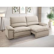 Sofá Plaza 2,00m com Molas no Assento Retrátil e Reclinável Velosuede - NETSOFAS