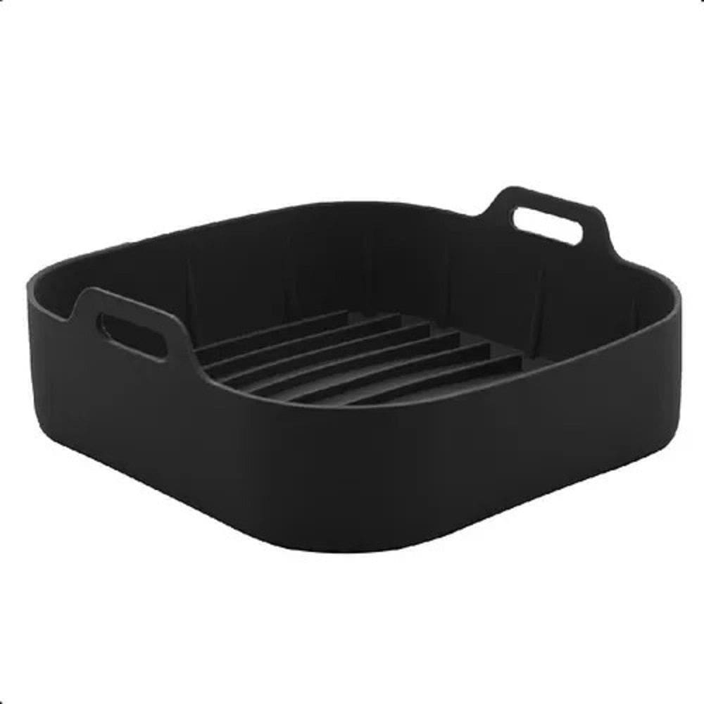 Forma Silicone Quadrada 20cm Antiaderente Air Fryer