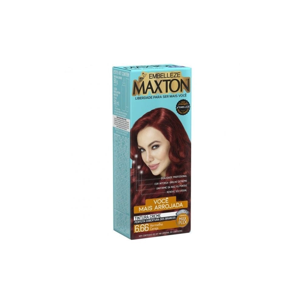 Tintura Creme Maxton Vermelho Cereja 6.66