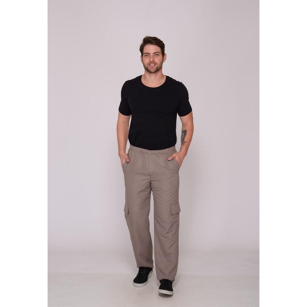 Calça Masculina Nylon Bege 7931 [F075]