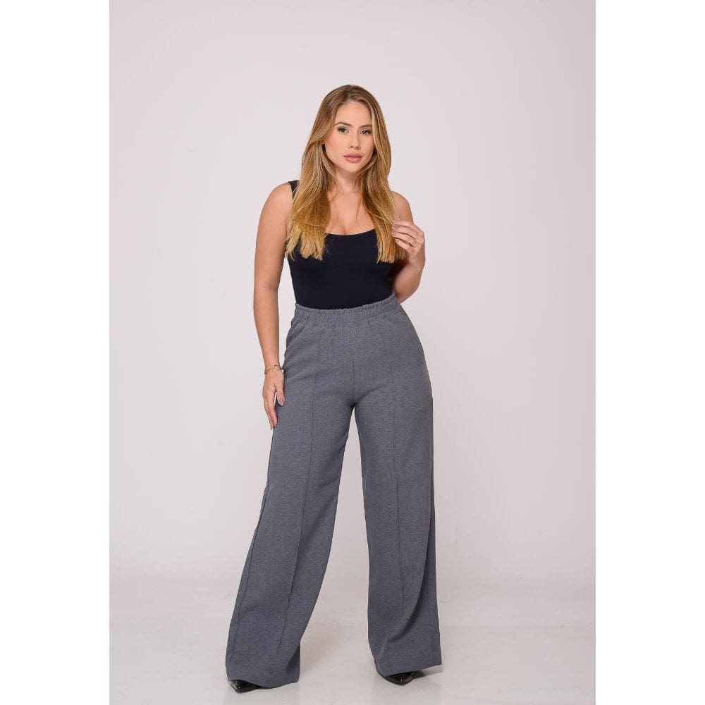 Calça Elástico Feminina 7941 Cinza [F075]
