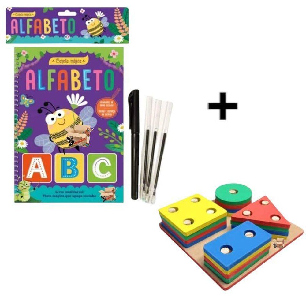 Kit Livro Infantil Com Caneta Mágica + Prancha De Seleção
