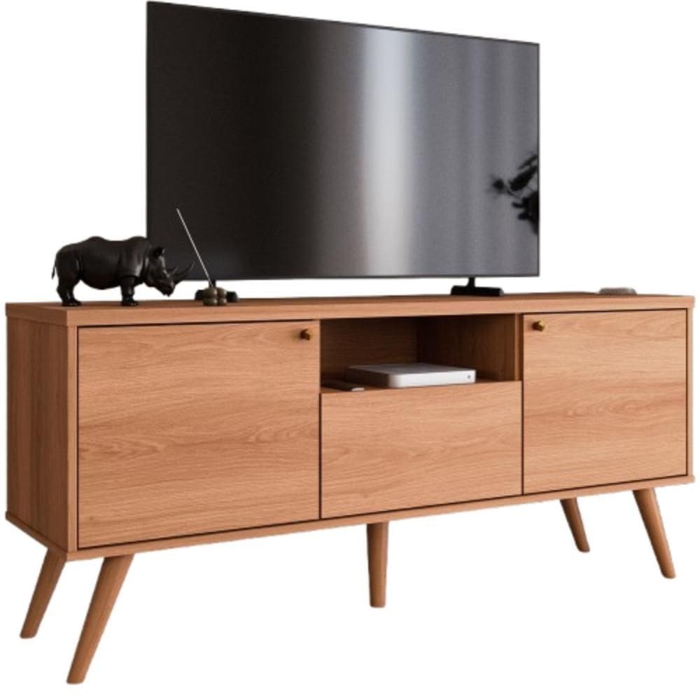 Rack Em Mdp 25mm P/ Tv Até 70\" 1,36m 2 Portas e 1 Gaveta Sevilla