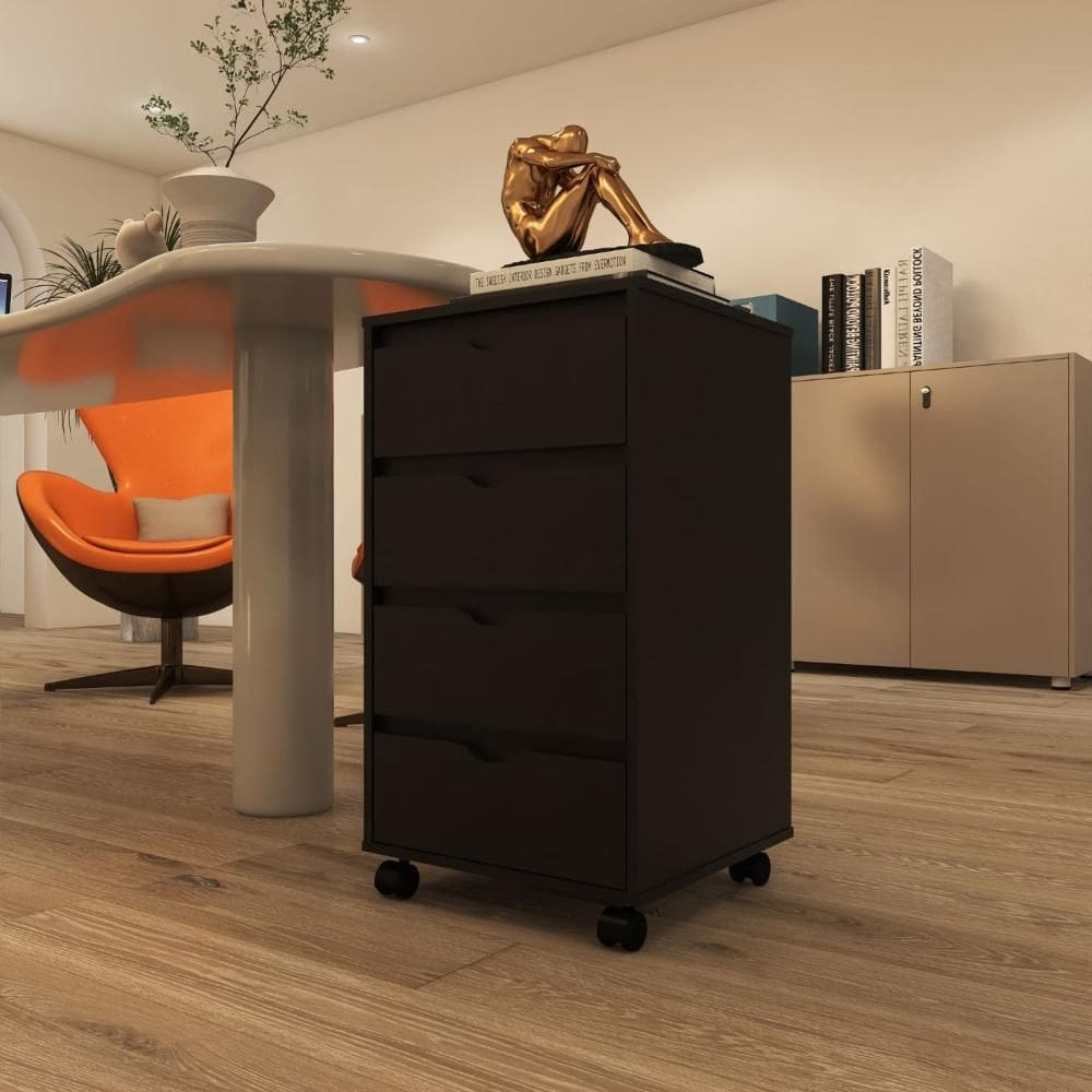 Gaveteiro Multiuso Movlar 4 Gavetas com Rodízios