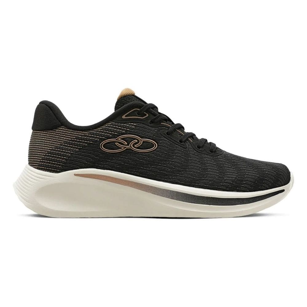 Tênis Olympikus Plaza Feminino Preto Dourado