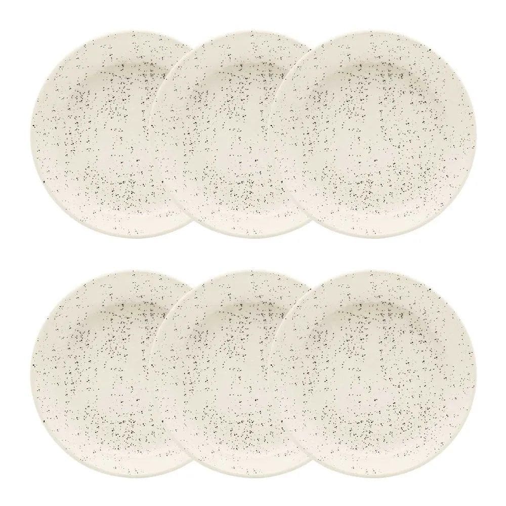 Conjunto de Pratos Fundos 06 Peças Flat Chuvisco Oxford