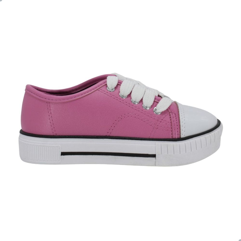 Tênis Casual Infantil Molekinha Cano Baixo Rosa