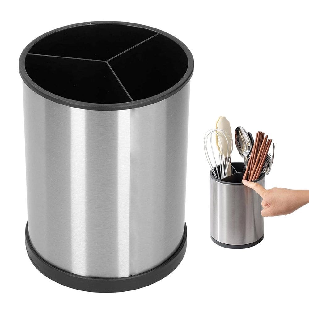 Porta Talheres Utensilios Giratorio Cozinha Suporte Mesa Bancada Inox Pia Organizaçao Limpeza