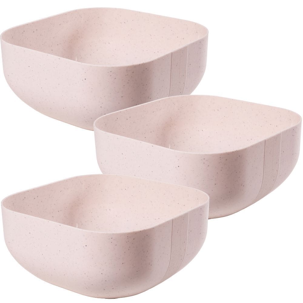 Travessa de plástico quadrada 710ml marmorizado com 3 unidades Plasutil ref. 16363