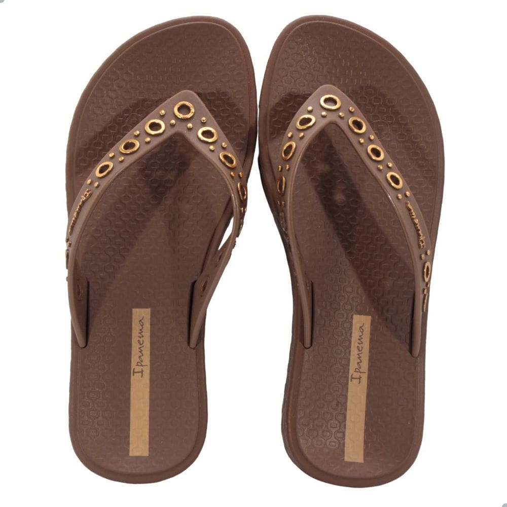 Tamanco Ipanema Luxe Adulto Marrom Bege