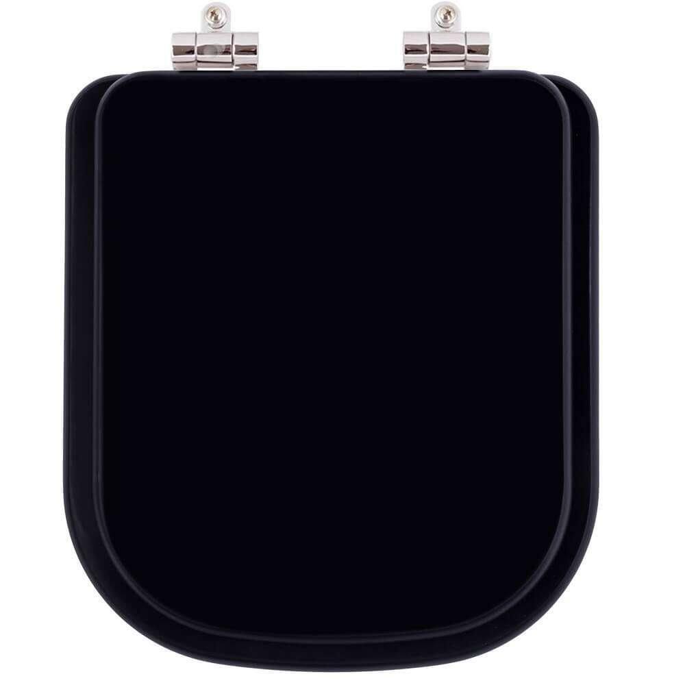 Assento Sanitário Soft Close Quadra Ebano (Preto) para vaso Deca